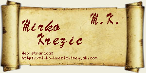 Mirko Krezić vizit kartica